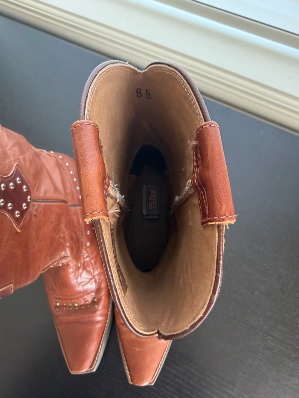 Ariat Brown Studded Western Heeled Boots 10012913 - Picture 9 of 11